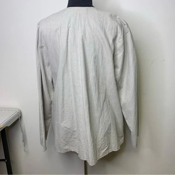 Blackford Design Lagenlook Cotton Linen Blend Open Front Cardigan One Size - Picture 2 of 11